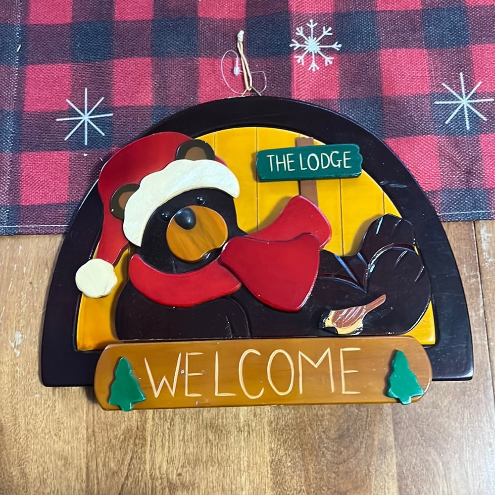 Handmade “Welcome to the Lodge” Sign